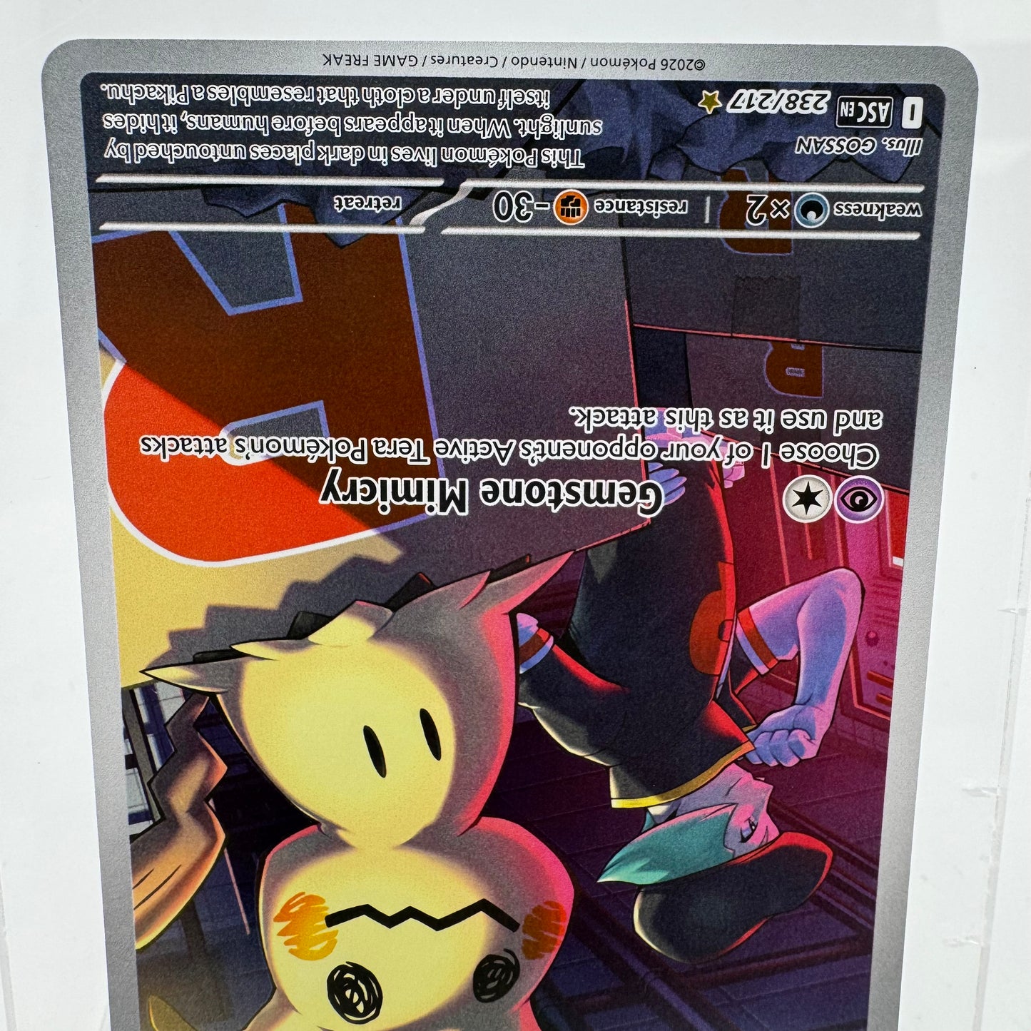 Pokémon TCG Ascended Heroes Team Rocket's Mimikyu #238 Holo English NM