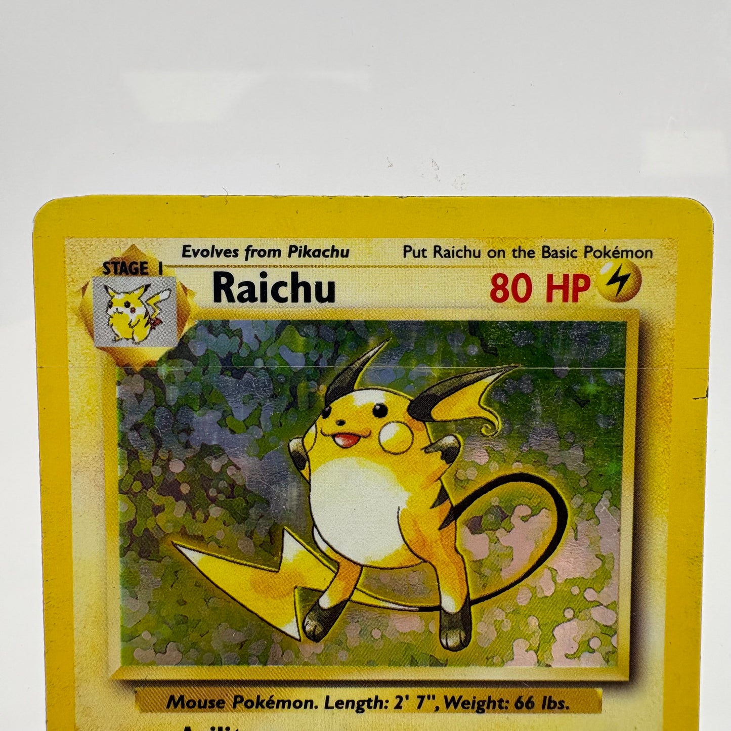 Pokémon TCG Base Set Raichu #14 Holo English MP