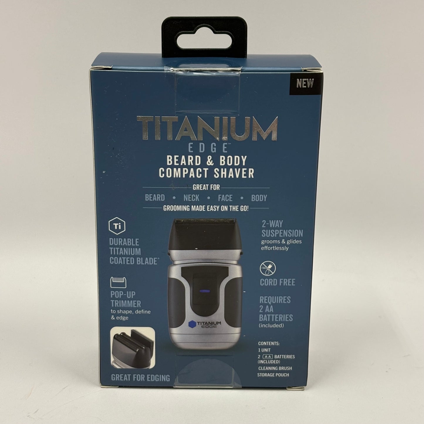 New Titanium Edge Beard & Body Compact Shaver Wireless Shaver 3125S