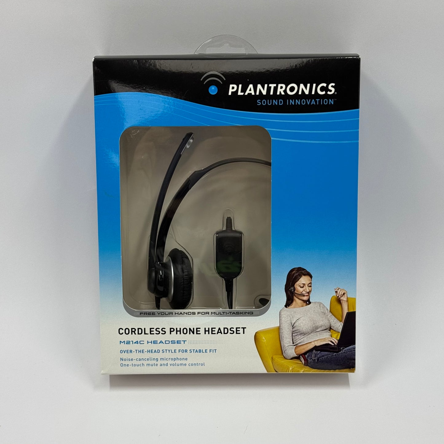 New Plantronics M214C Cordless Phone Headset Black