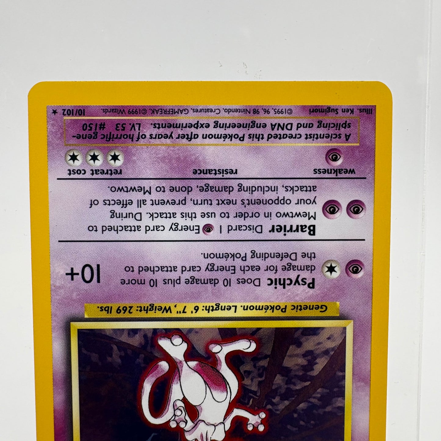 Pokémon TCG Base Set Mewtwo #10 Holo English LP