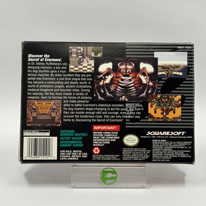 Secret of Evermore (Super Nintendo SNES, 1995)