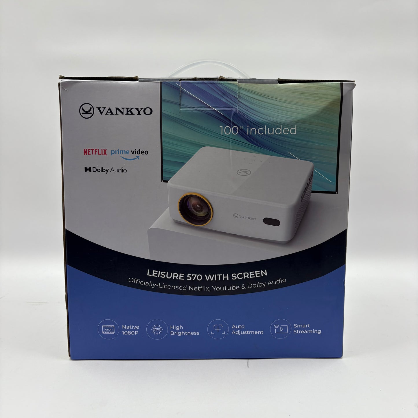 New Vankyo Leisure 570 with Screen Smart Streaming Projector