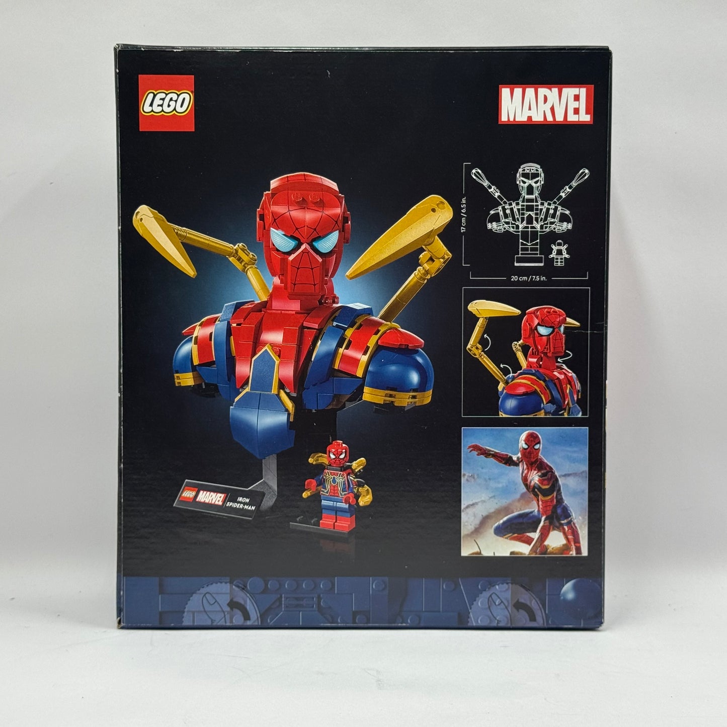New Lego Marvel Iron Spider-Man Bust Building Kit 6527619