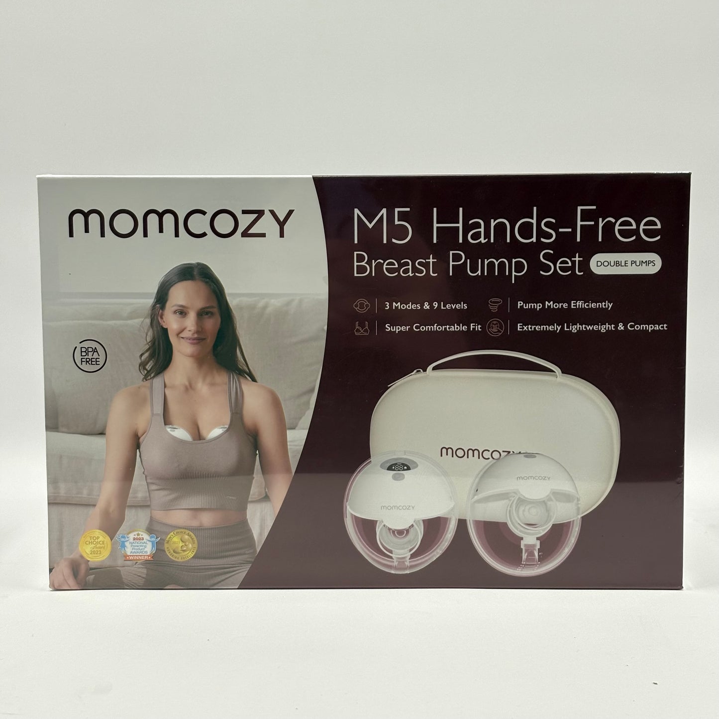 New Momcozy M5  Hands Free Breast Pump Set Double Pumps