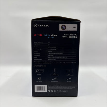 New Vankyo Leisure 570 with Screen Smart Streaming Projector