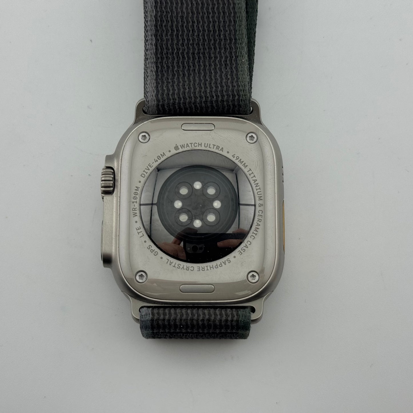 Unlocked Apple Watch Ultra 2 49MM Natural Titanium Green Trail Loop MRF63LL/A