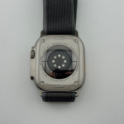 Unlocked Apple Watch Ultra 2 49MM Natural Titanium Green Trail Loop MRF63LL/A