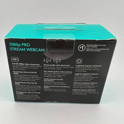 New Logitech 1080p Pro Stream Webcam 