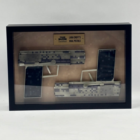 New Limited Run Tomb Raider Laura Croft's Dual Pistol Shadow Box