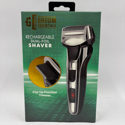 New Groom Essentials dual foil shaver Rechargeable Electric Shaver GEMS100