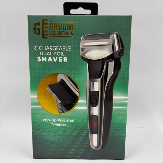 New Groom Essentials dual foil shaver Rechargeable Electric Shaver GEMS100