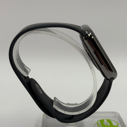 Unlocked Apple Watch Series 7 45MM Midnight Aluminum Black Sport Band MNAV3LL/A