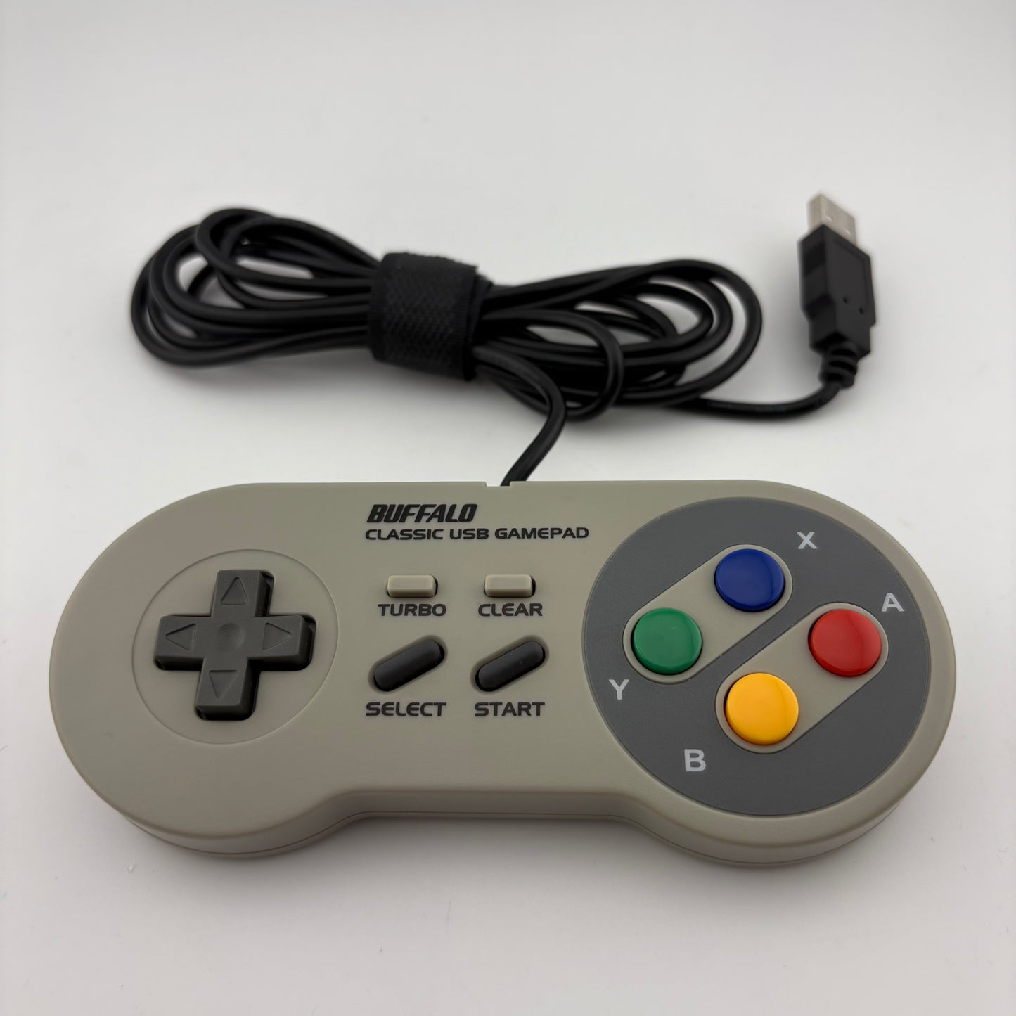 Buffalo Classic USB GamePad Gray BSGP815GY For PC and Mac
