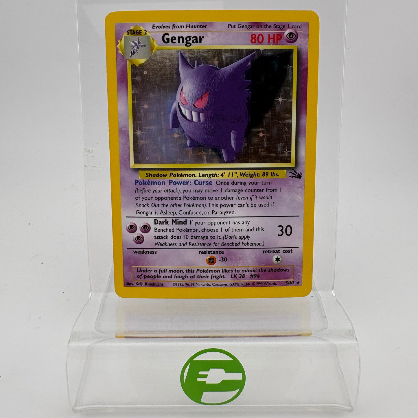 Pokémon TCG Fossil Gengar #5 Holo English MP