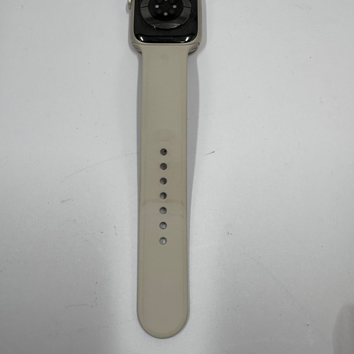 GPS Only Apple Watch Series 8 45MM Slate Aluminum Starlight Sport Band MNUQ3LL/A