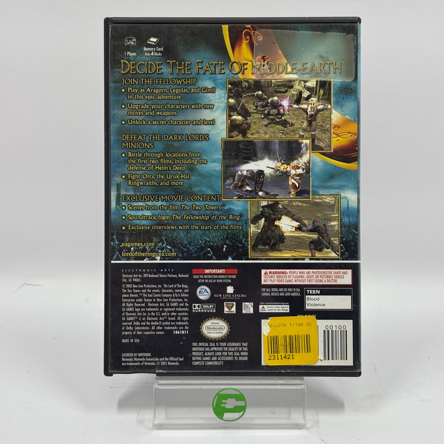 Lord of the Rings Two Towers (Nintendo GameCube, 2002)