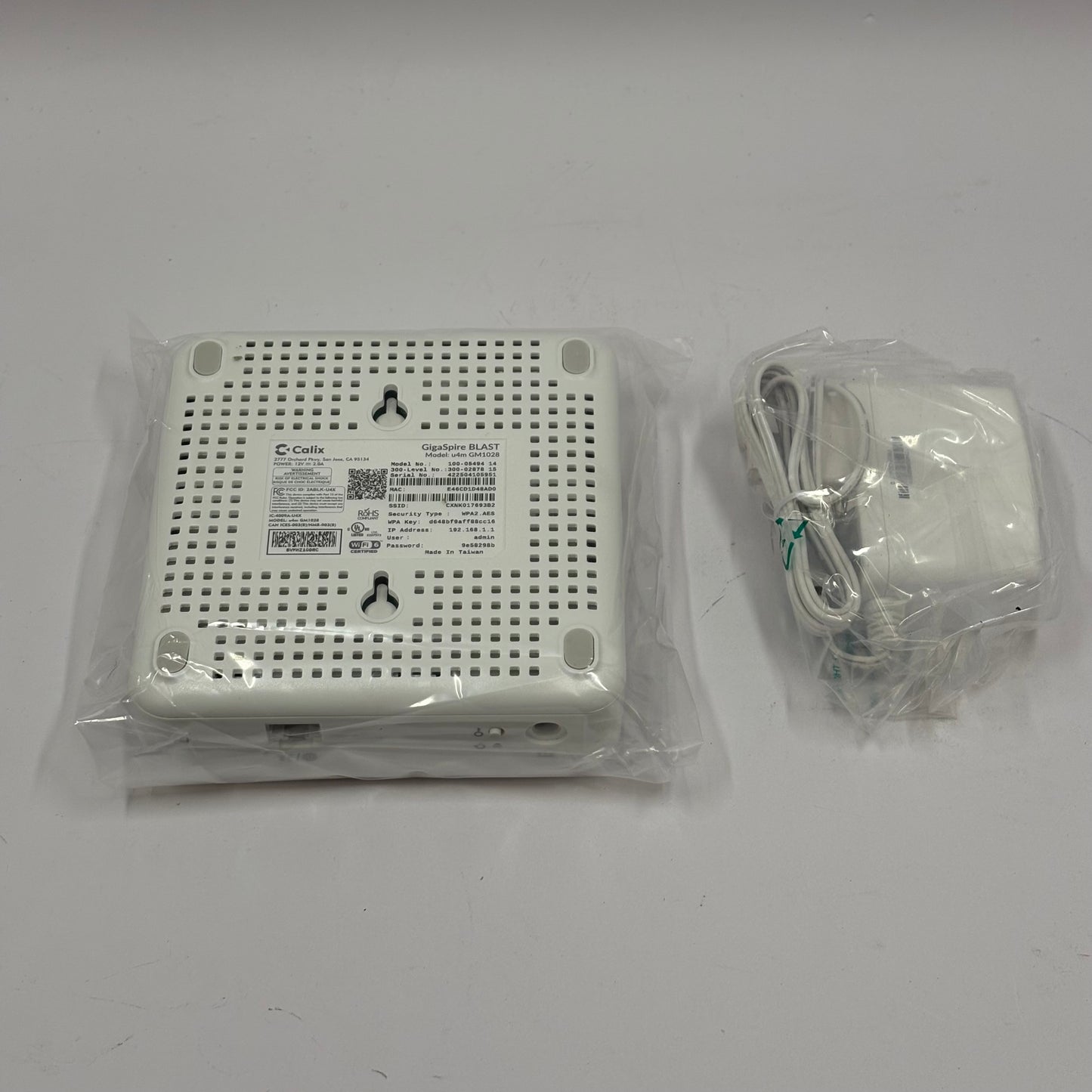 New Calix GigaSpire Blast U4M GM1028 Dual Band WiFi 6 Mesh WiFi Router