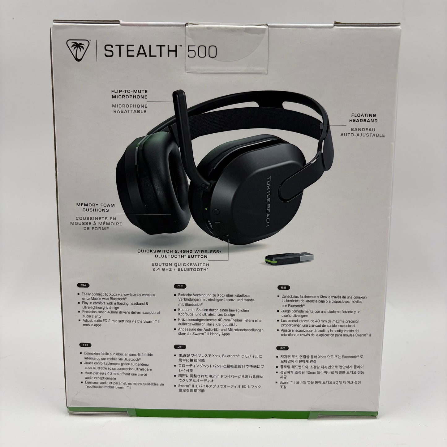 New Turtle Beach Stealth 500 Black TBS-2103-05 Wireless Over-Ear Gaming Headset