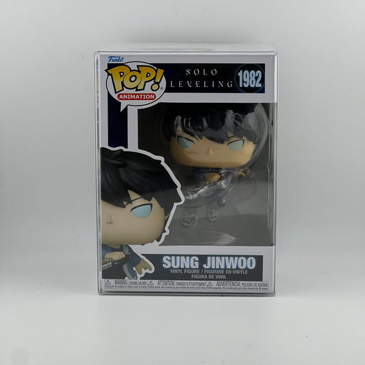New Funko Pop Solo Leveling Sung Jinwoo #1982 Vinyl Figure with Protector
