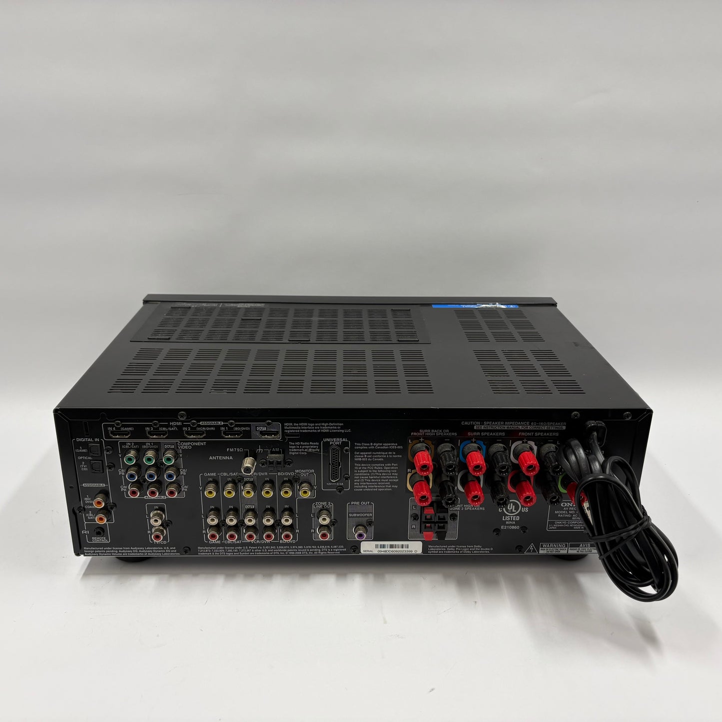 Onkyo HT-R580 7.1 Channel HDMI Home Theater Audio Video Reciever