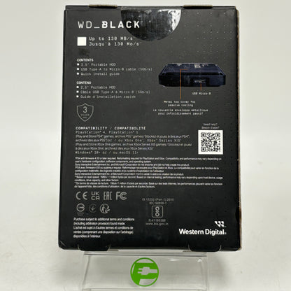 New Western Digital WD Black P10 5TB Game drive External Hard Drive 