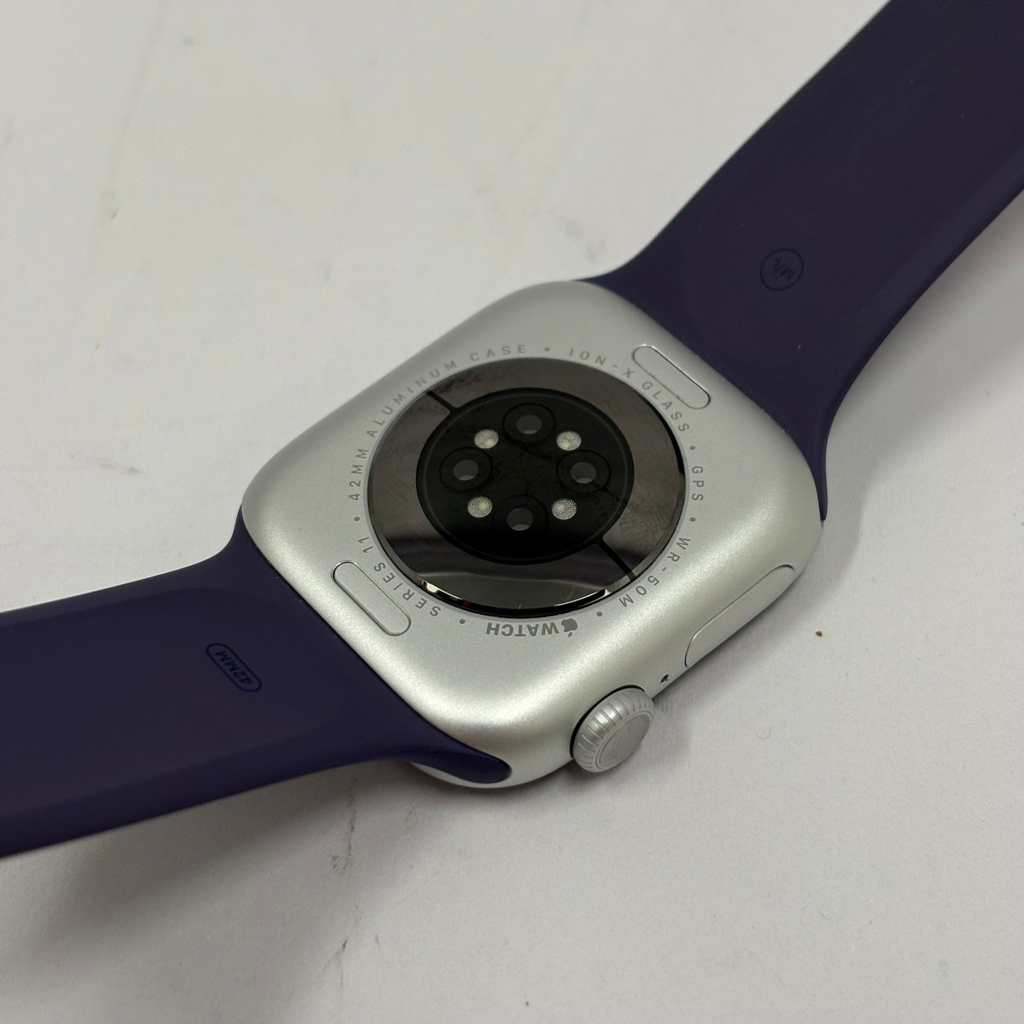 GPS Only Apple Watch Series 11 42MM Silver Aluminum Blue Sport Loop MEW34LW/A