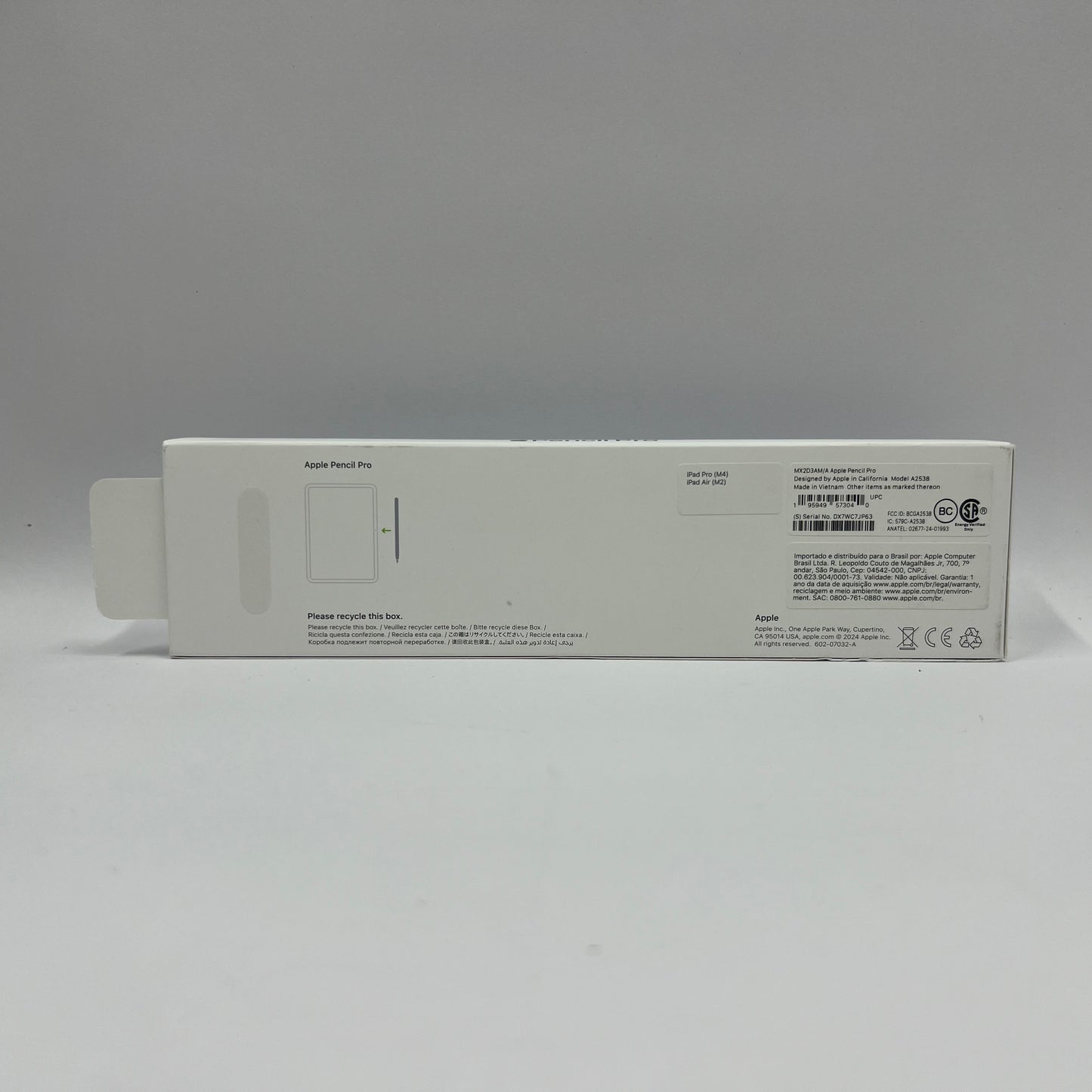 Apple Pencil Pro Smart Pencil Stylus White MX2D3AM/A