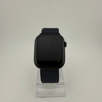 Unlocked Apple Watch Series 10 46MM Jet Black Aluminum Blue Sport Loop MWY53LW/A