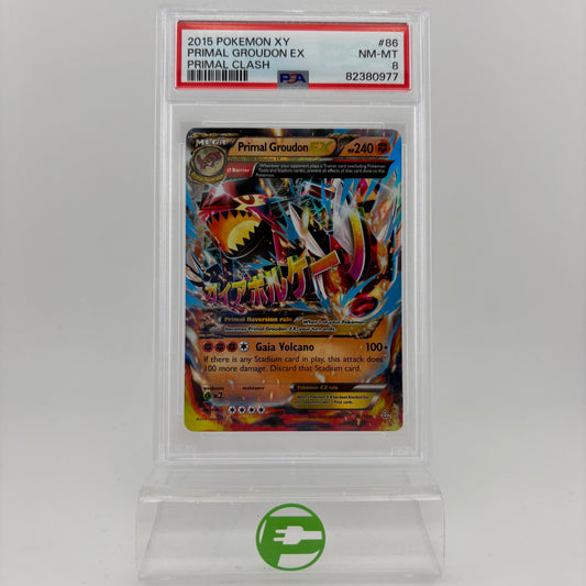 Pokémon TCG Primal Clash Primal Groudon EX #86 English PSA 8