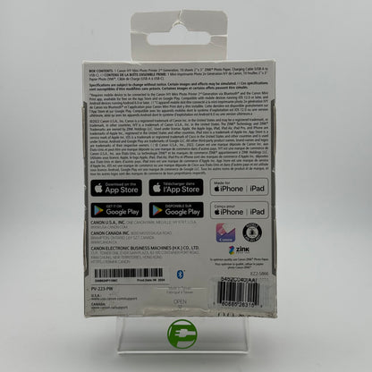 New Canon Ivy 2nd Gen Mini Photo Printer EZ2-6060 Pure White June 2024