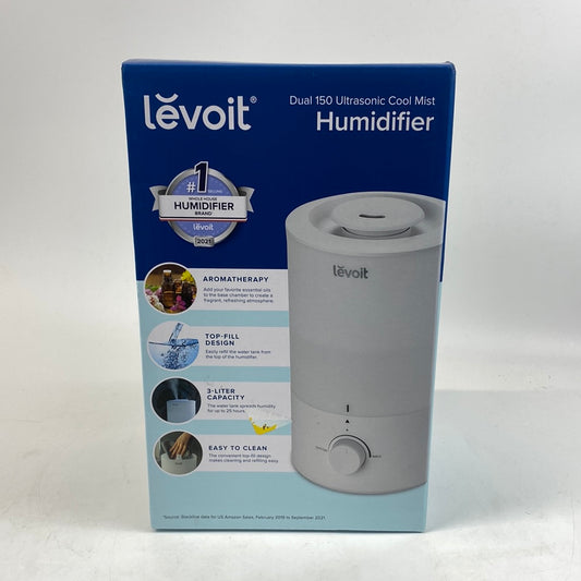 New Levoit Dual 150 Ultrasonic Cool Mist Humidifier LUH-D302-WUS
