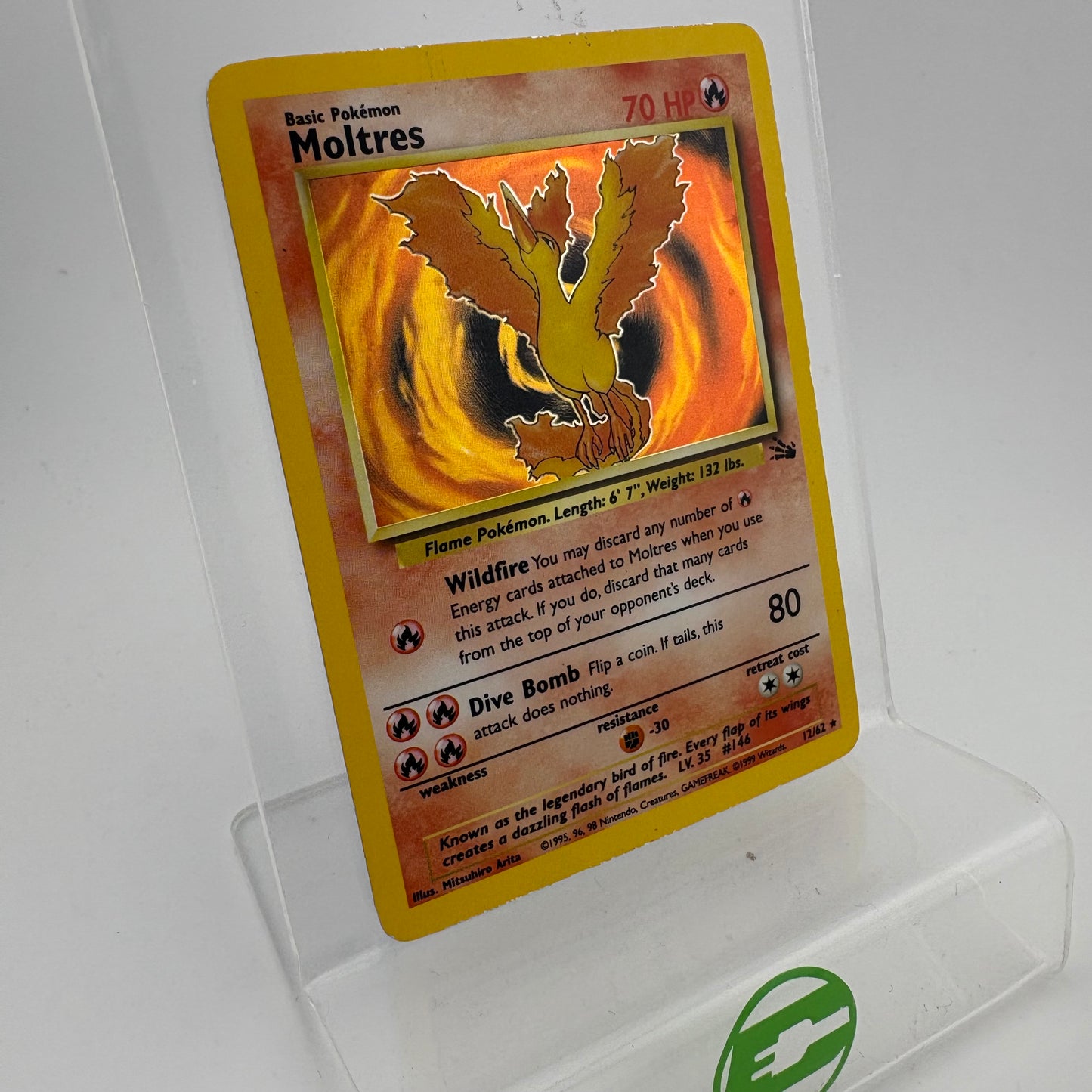 Pokémon TCG Fossil Moltres #12 Holo English LP