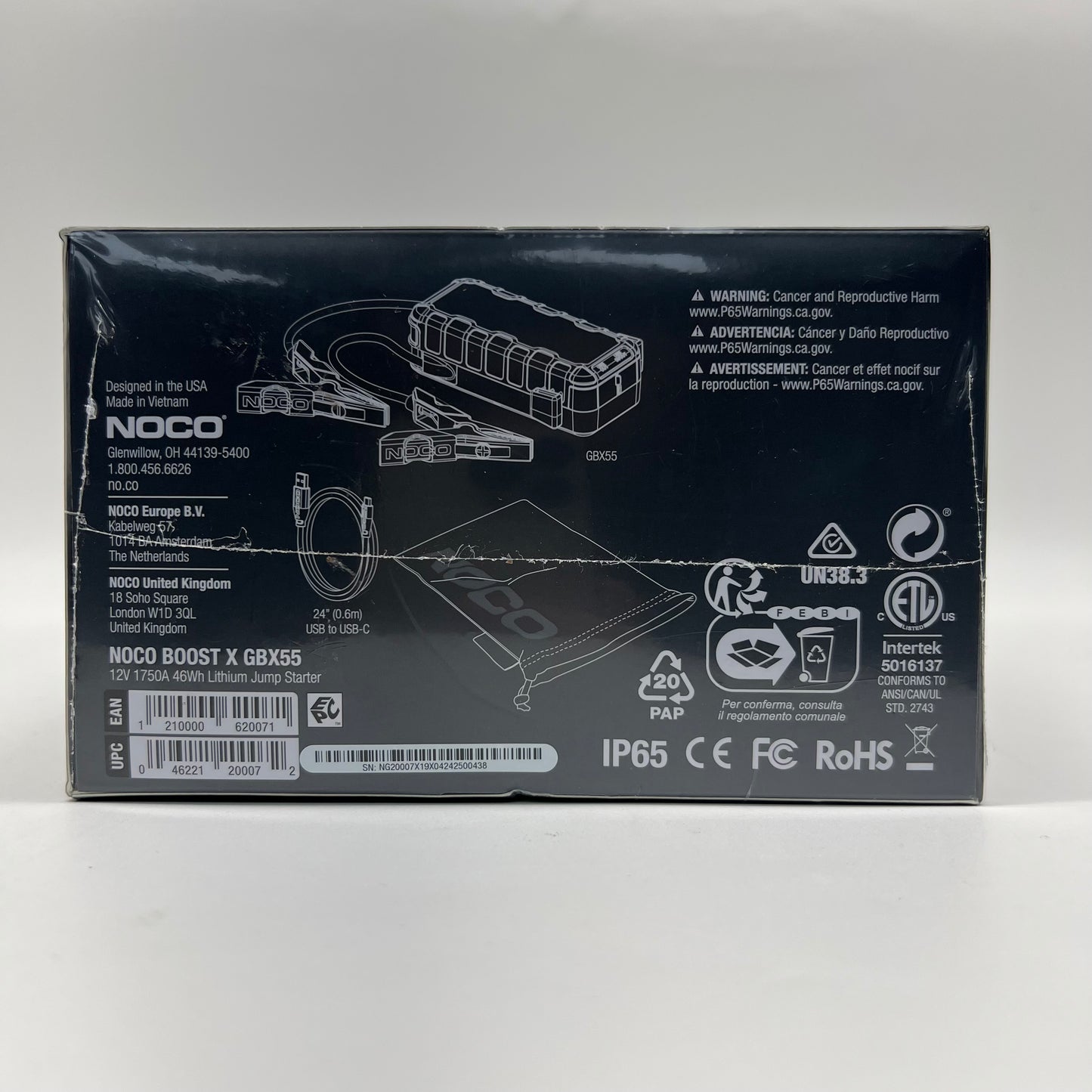 New Noco Boost X 12V 1750A Ultrasafe Jump Starter GBX55