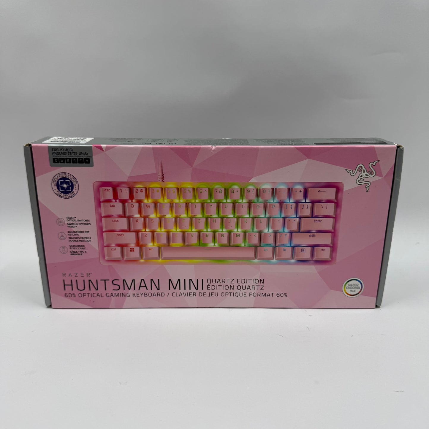 New Razer Huntsman Mini Quartz Edition Gaming Keyboard RZ03-03393500-R3U1