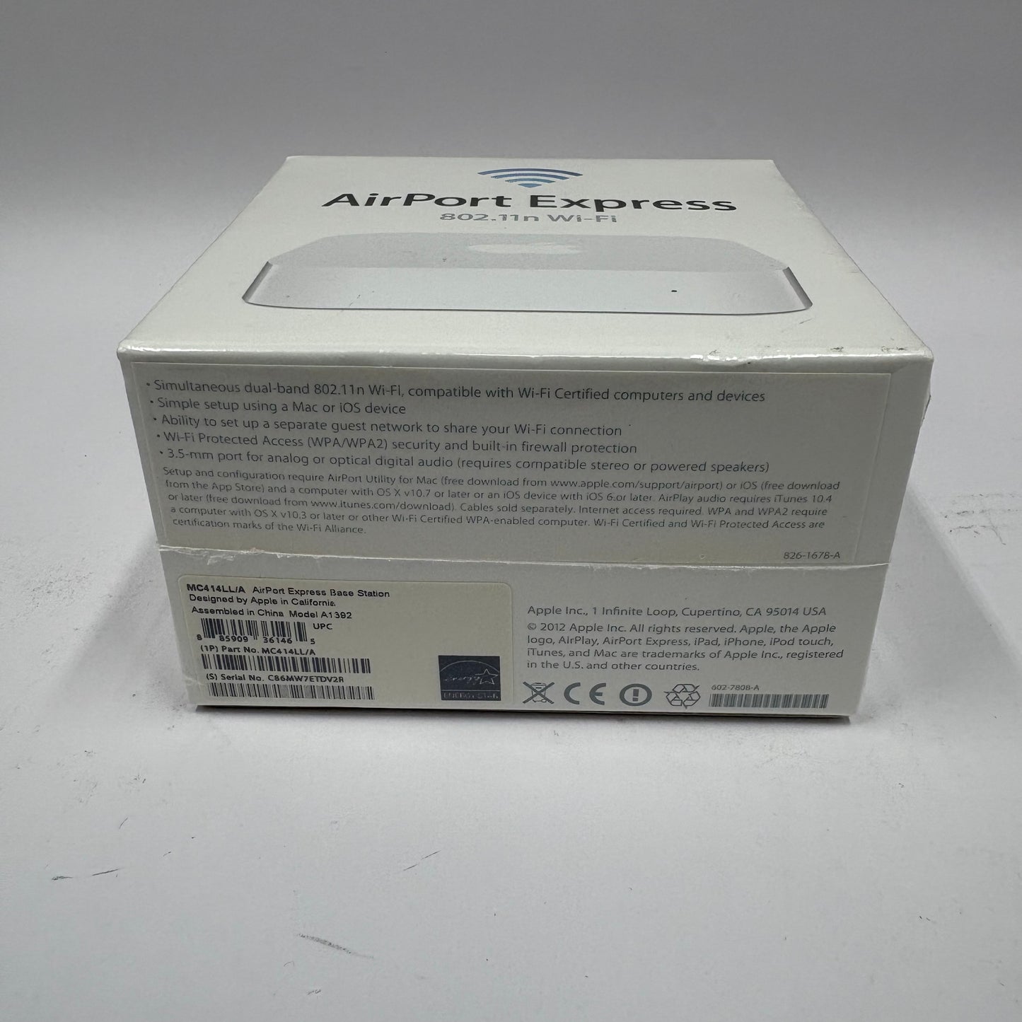 New Apple AirPort Express 802.11n Wi-Fi Base Station MC414LL/A