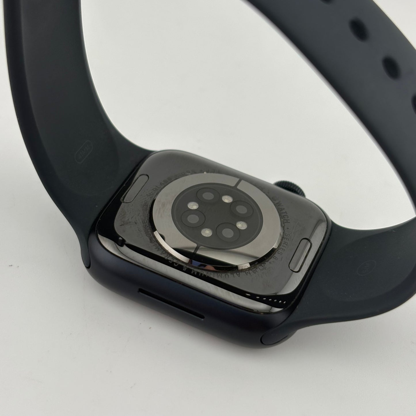 Unlocked Apple Watch Series 8 41MM Midnight Aluminum Black Sport Band