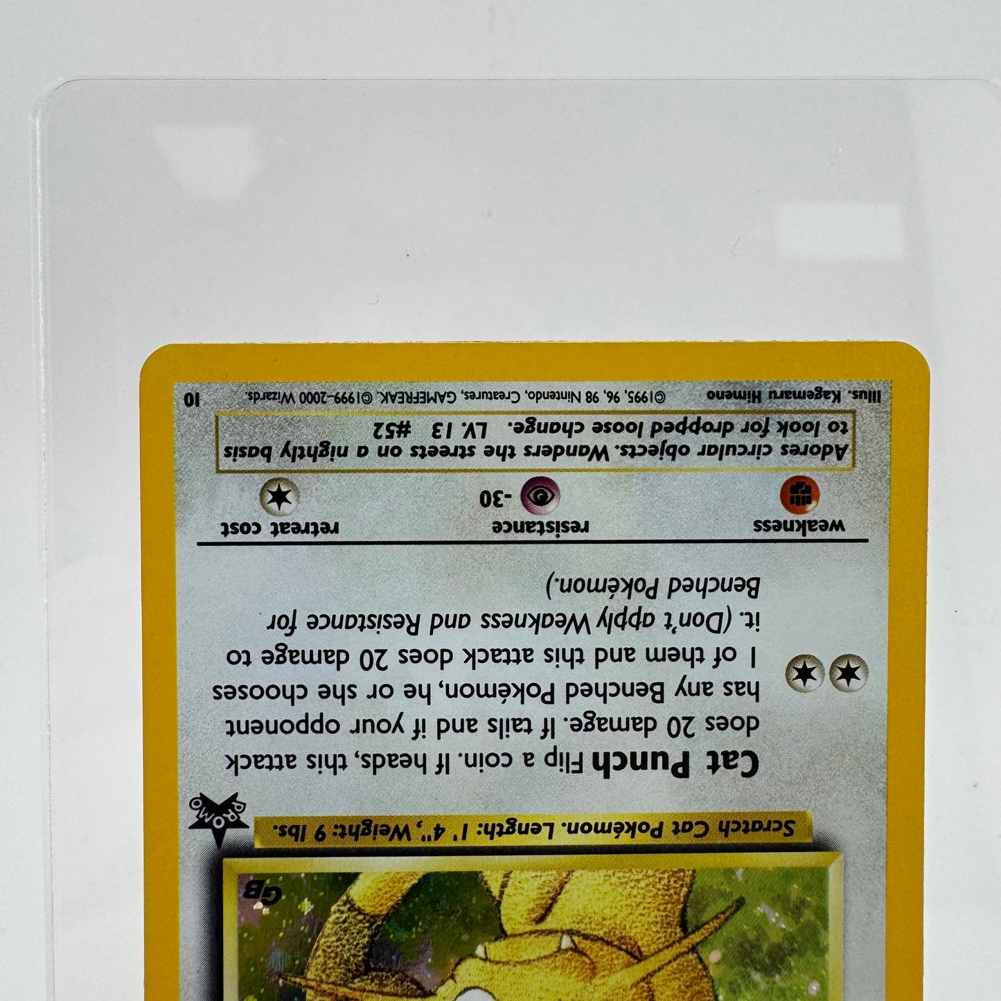 Pokémon TCG Fossil Meowth #10 Holo English MP