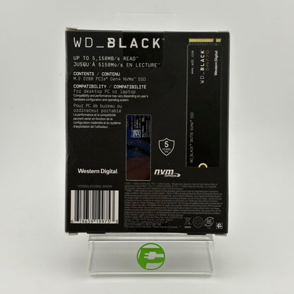 New Western Digital 2280mm WD_Black 1TB M.2 SSD 1TB M.2 NVMe Gen 4.0 x 4 SSD 