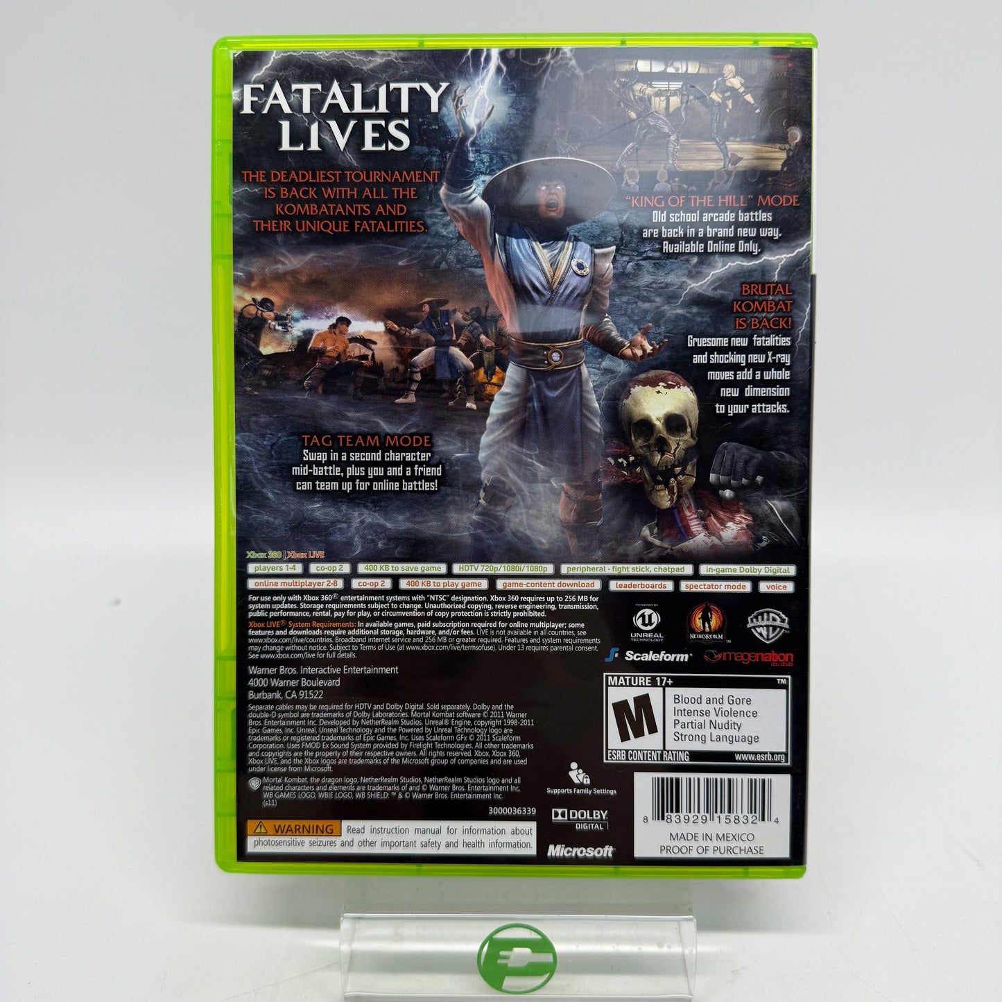 Mortal Kombat (Microsoft Xbox 360, 2011)