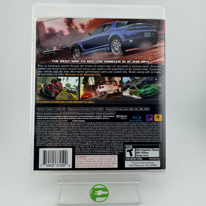 Midnight Club Los Angeles (Sony PlayStation 3 PS3, 2008)