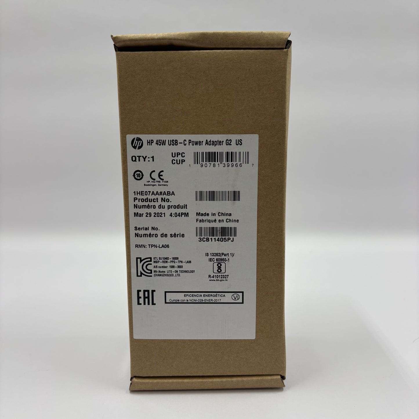 New HP 45W USB-C G2 Power Adapter 1HE07AA#ABA