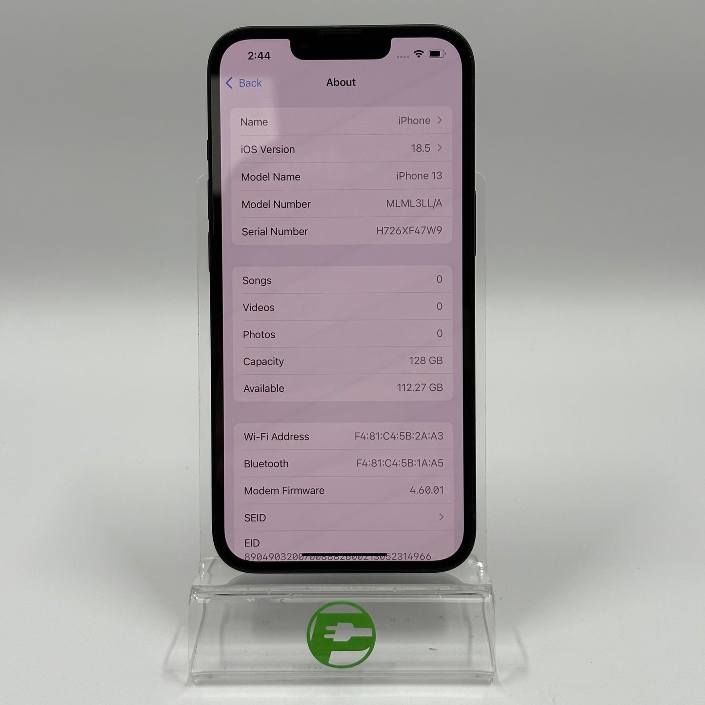 Factory Unlocked Apple iPhone 13 128GB Midnight MLM3LL/A