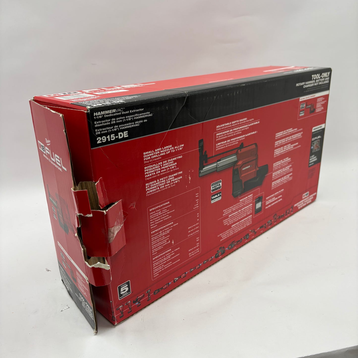 Milwaukee 2915-DE M18 18V Fuel HammerVac Dedicated Dust Extractor
