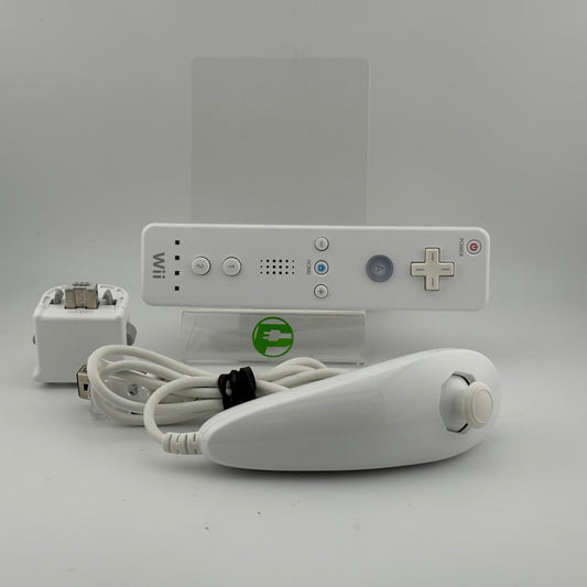 Nintendo Wii Remote Controller & Nunchuk RVL-003 & RVL-004 White