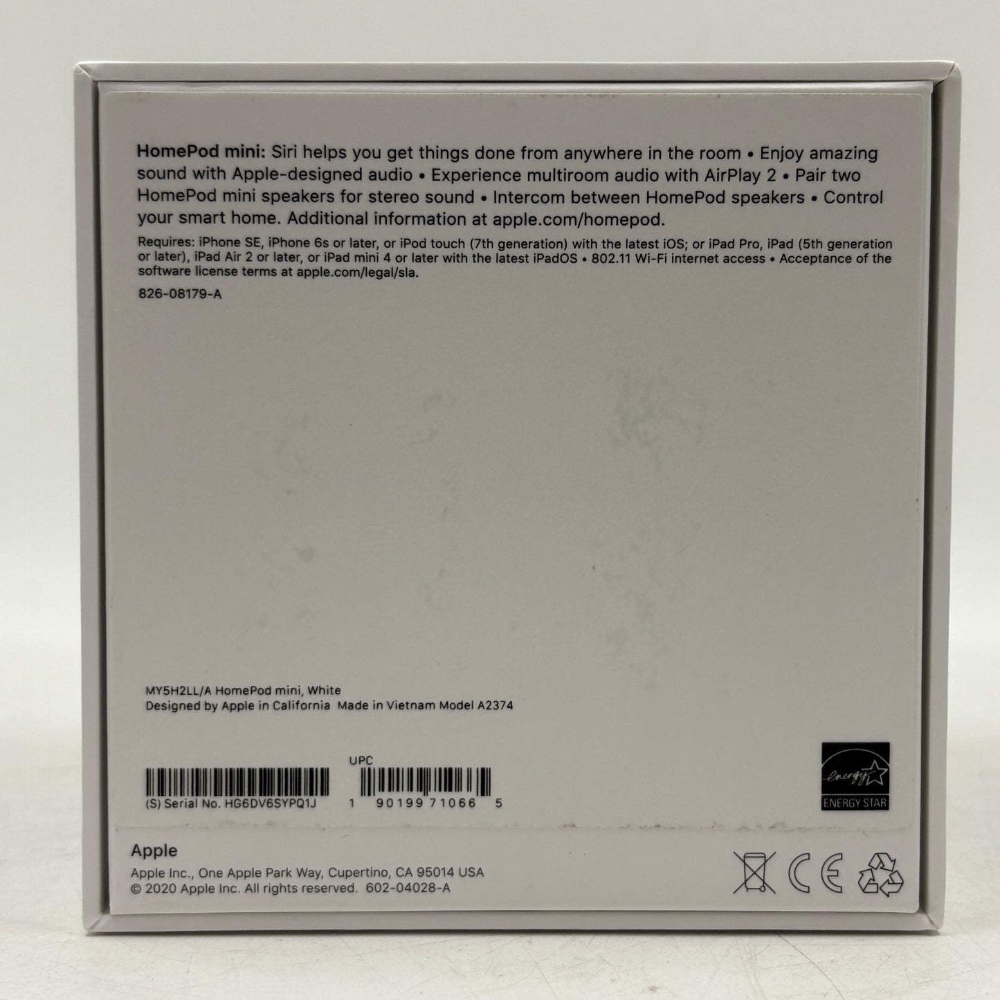 Apple HomePod Mini Mini Smart Speaker A2374