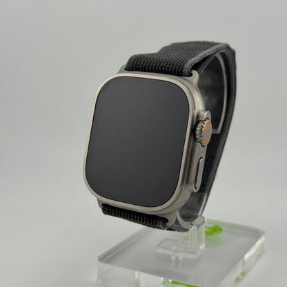 Unlocked Apple Watch Ultra 2 49MM Natural Titanium Green Trail Loop MRF63LL/A