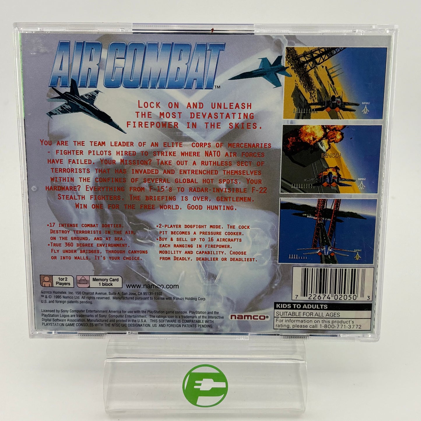 Air Combat (Sony PlayStation 1 PS1, 1995)