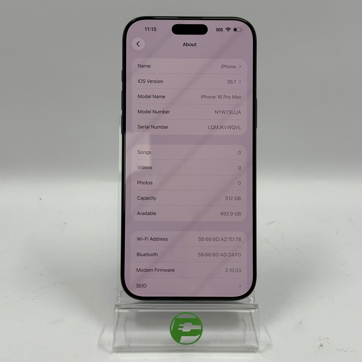 Factory Unlocked Apple iPhone 16 Pro Max 512GB Black Titanium NYW73LL/A