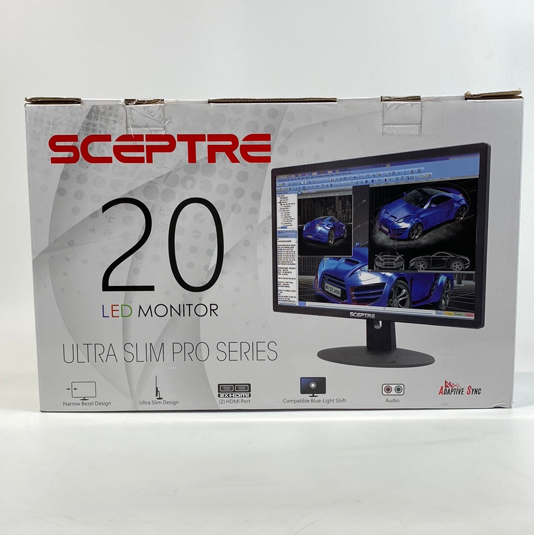 New Sceptre 20" LED Monitor Ultra Slim Pro Series with Adaptive Sync
